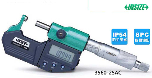 B0404-002-英示-3560-25AC數顯管壁球-平千分尺，防水