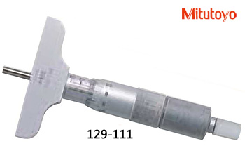 B0405-001-三豐-129-111深度千分尺0-75，測桿鎖定，可
